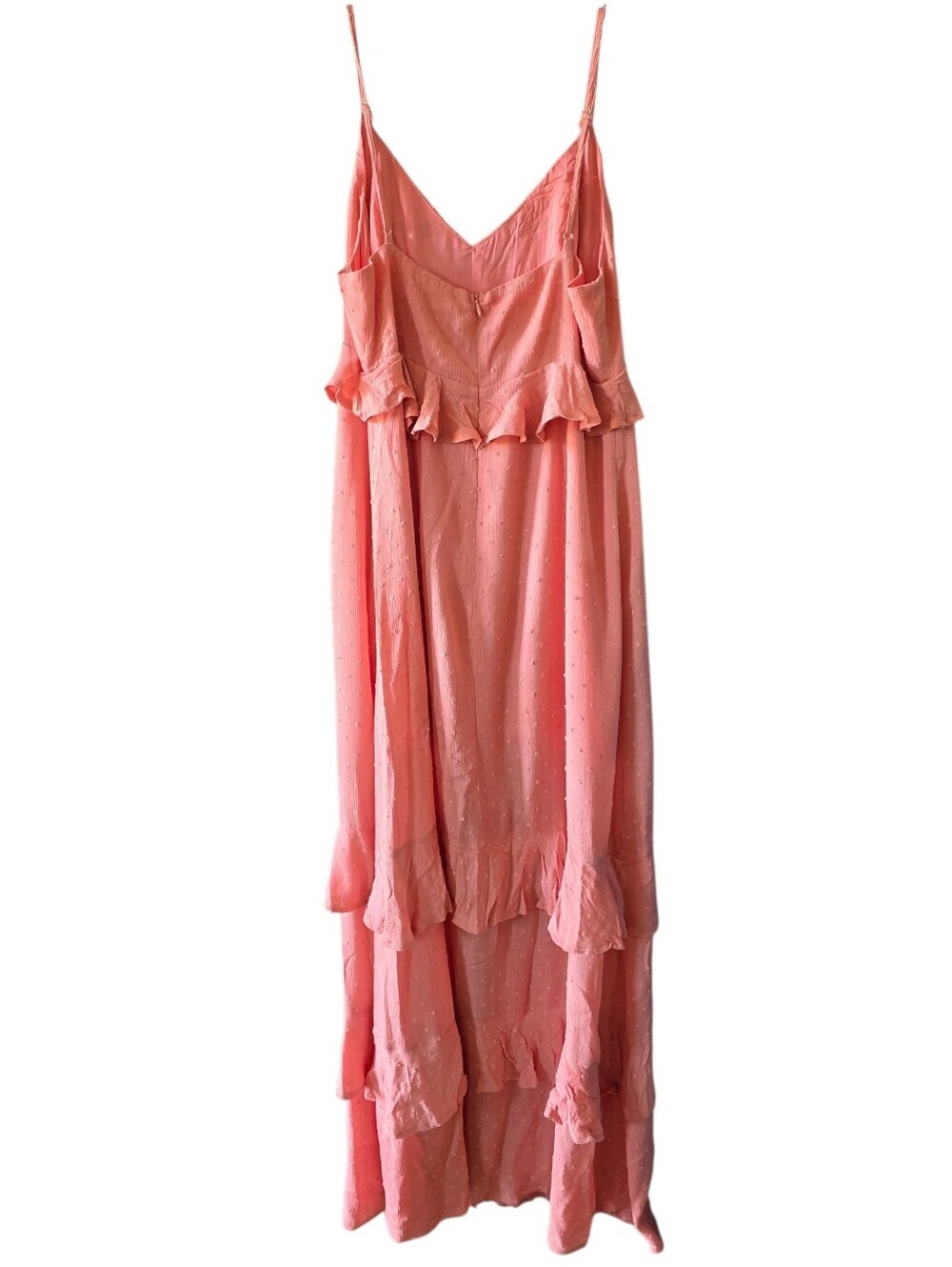 Blue Blush Pink V-Neck Spaghetti Strap Maxi Dress Size Large NWT - Picture 3 of 12